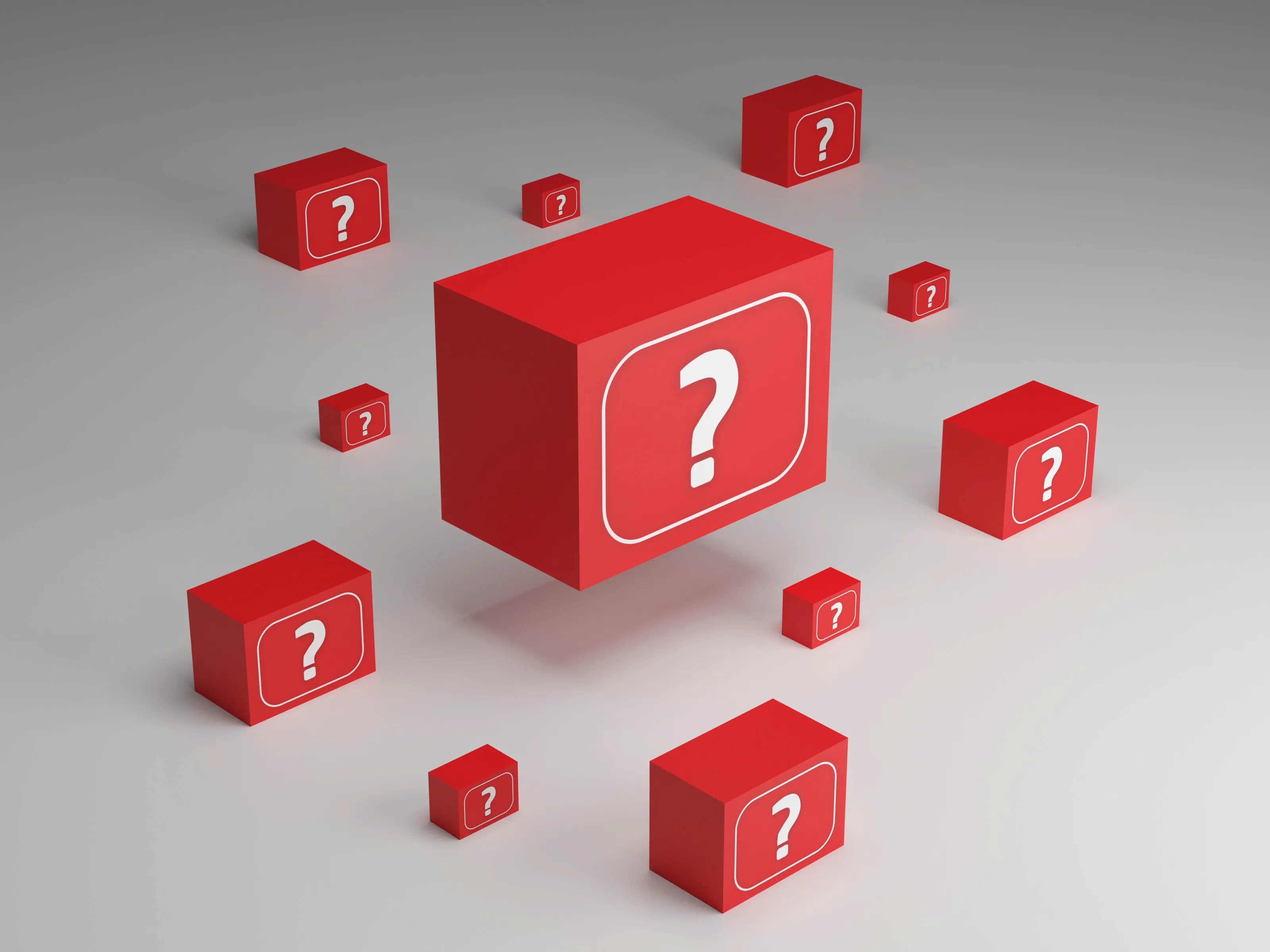 Selection of 3D boxes with Which?'s logo imprinted